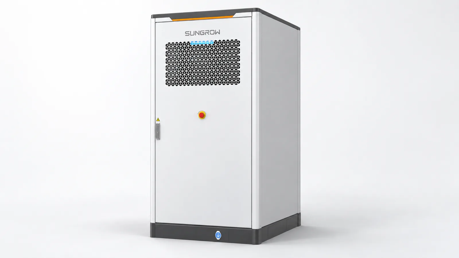 Visualisierung des Sungrow PowerStack ST255CS-2H in einem hellgrauen Speicherschrank